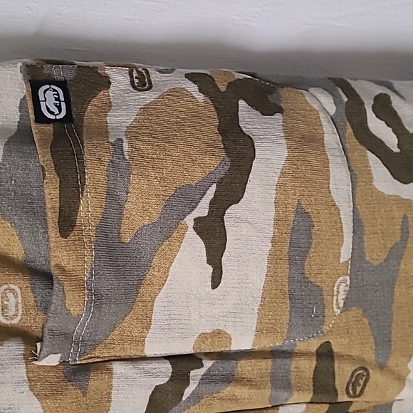 Ecko Unltd. Boys Olive Tan Brown Camouflage Stretch Tie Waist Shorts SZ L(14/16) - Picture 3 of 8